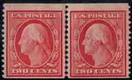 # 353 F/VF+ OG H, Line Pair, w/CROWE (06/21) CERT,  a very rare certified line pair,  hinge remnant has been removed,  VERY NICE!