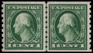 # 412 VF/XF OG NH, Line Pair, w/CROWE (12/21) CERT, a well centered fresh coil line pair, SELECT!