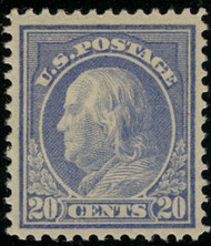 # 419 XF-SUPERB OG H, w/APS (06/89) CERT, a wonderful stamp with terrific color and centering, GEM!