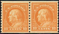 # 497 VF+ OG NH, Line Pair, w/PSE (6/04) CERT, a wonderful Line Pair of this very tough stamp