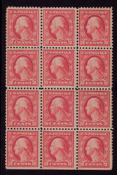505 F/VF OG NH, single error stamp in a block of 9, usual straight