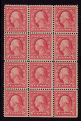 # 505 VF OG errors NH, Double Error Block, 5 middle stamps are NH balance is Hinged, Very Fresh! A nice fresh block