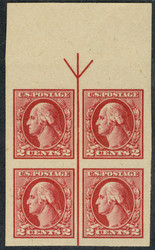 # 532 SUPERB JUMBO OG NH, Top Arrow Block,  huge margins, deep rich color, CHOICE!