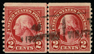 # 599A VF, Combo Line Pair, type I and  type II, rare line pair, High Value!