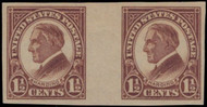 # 631v VF/XF OG LH, NO GUM BREAKERS, w/APS (03/99) CERT, PAIR with VERTICAL GUTTER,  A rare variety with a certificate, NICE!