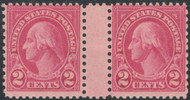 # 634A F/VF OG NH, FULL GUTTER PAIR,  a post office fresh pair with full gutter between,  VERY SCARCE!