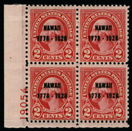 # 647 VF OG NH, this is a plate block that is known for its poor centering, VERY NICE!