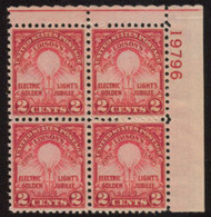 # 655 SUPERB OG NH,  a select plate block with near perfect centering.  Very Tough on this rotary press issue