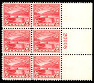 # 681 SUPERB OG NH, perfect plate block,  This is a super hard stamp to find this well centered,   CHOICE GEM!