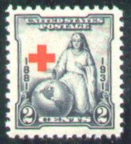 # 702 SUPERB JUMBO OG NH, Huge stamp, Shifted cross