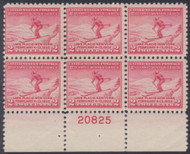 # 716 F/VF OG NH, (or better) Plate Block of 6 (stock photo - position and plate number collectors - please inquire for special requests)