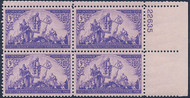 # 898 F-VF OG NH (or better) Plate Block of 4 (stock photo - position and plate number collectors - please inquire for special requests)