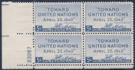 # 928 F-VF OG NH (or better) Plate Block of 4 (stock photo - position and plate number collectors - please inquire for special requests)