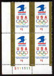 #2539 $1 Olympic Rings, Eagle,  F/VF NH, (stock photo - position and plate number collectors - please inquire for special requests)
