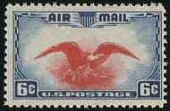 #C 23 F/VF OG  NH, DRAMATIC EAGLE SHIFTED DOWNWARD, Wonderful Color!