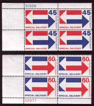 #E22-23 F/VF NH Plate Blocks of 4  (stock photo - position and plate number collectors - please inquire for special requests)