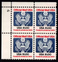 #O132 VF NH PB4 , (STOCK PHOTO), position and plate collectors please inquire about plate numbers and/ or special positions.