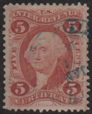 #R 24c XF-SUPERB, nice blue cancel, extremely well centered, GEM!