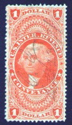 #R 66c SUPERB JUMBO, Huge stamp with perfect centering, Very light cancel.  Unheard of large margins on this commonly tight margined copy.   A GEM!