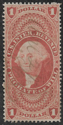 #R 75c SUPERB, a showpiece, perfectly centered, if you want the best, seldom encountered on these most difficult revenue stamps,  GEM!!