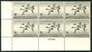 #RW12 VF OG NH, large bottom plate block, super nice color
