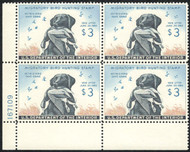 #RW26 VF/XF OG NH, each stamp well centered, post office fresh, plate block of four, Select!