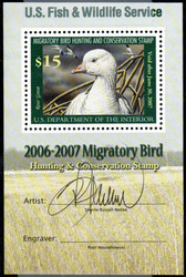 #RW73b XF-SUPERB OG NH, w/PSE (GRADED 95 (08/07)) CERT, a select artist signed Duck stamp,  Very Fresh!