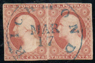 #  11A VF/XF, Pair, nicely centered pair, repaired tear, Fresh!