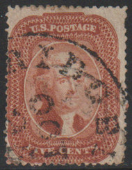 #  27 F-VF, fancy town cancel, true brick red color, Nice Looking!