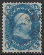 #  63b VF/XF, town cancel, ROBUST COLOR!