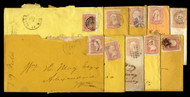 #  65 10 Covers, varies markings and cancels, see photos, flaws, Nice Group!