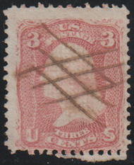 #  88 Fine+, fancy checkerboard pen cancel, Great stamp!