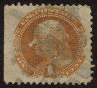 # 112 VF/XF, nice lighter cancel, large straddle margin single,  Highly collectable variety!