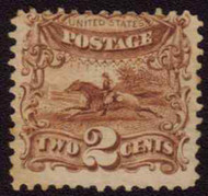# 113 Fine+ part OG, fresh and well centered for a 1869 issue