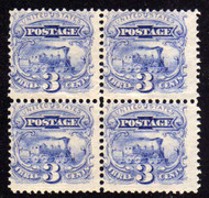 # 114 Fine+ OG VLH/NH Block of 4, bottom NH, Very Fresh!  SHOWPIECE!!!