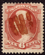 # 148 F/VF, with matching bold red cancel,  super nice eye appeal,  Choice!