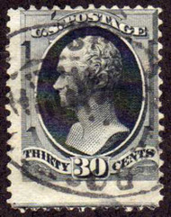 # 154 F/VF, part imprint at bottom, thin,  nice position piece