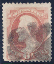 # 159 F/VF used, fancy leaf cancel,  nice stamp