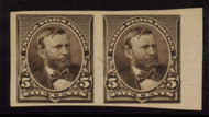 # 223Pb VF/XF OG LH, imperf pair on stamp paper