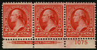 # 279B VF OG NH, Plate Strip, wonderfully centered!      We have many other Plate Strips and plate numbers on this Scott number, Ask!