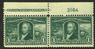 # 323 F/VF OG Hr, Plate Number Pair, very fresh and nice color!