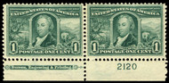 # 323 F/VF+ OG NH, Imprint and Plate Number Pair, post office fresh,   SUPER NICE!