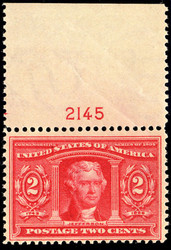# 324 VF OG NH, Plate Number Single, nicely centered, SUPER FRESH COLOR!  Select!