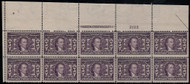 # 325 F/VF OG NH, Plate Strip of 10, left stamps short gumming, nice price!