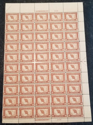 # 327 10c Map of Louisiana Purchase, Sheet of 50, THE KEY,  VF OG NH, extremely well centered,  top of the line sheet, Post Office Fresh,  Catalogs $19,400.00 see the other values we have
