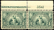 # 328 VF OG NH, Imprint and Plate Number Pair,  very fresh,  Super Nice and Fresh!