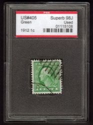 # 405 SUPERB JUMBO, w/PSE (GRADED 98 JUMBO, ENCAPSULATED),  a wonderful stamp, the TOP of the population.  SHOWPIECE!