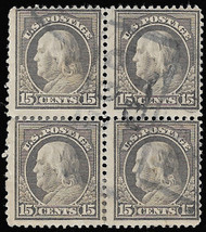 # 418 Fine to F/VF, Block, minor flaw, nice