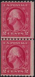 # 442 F/VF OG NH, Line Pair, fresh stamps, Nice!