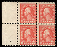 # 461 Fine+ OG NH/VLH, Block, bottom NH,  clear watermark, Rare Stamp, nice price!